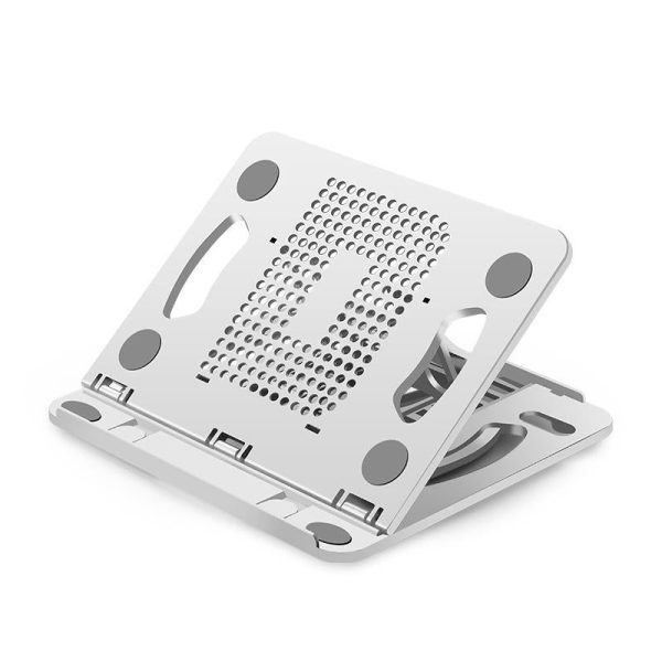 Adjustable Laptop Cooling Stand - Foldable Design - White - Image 9