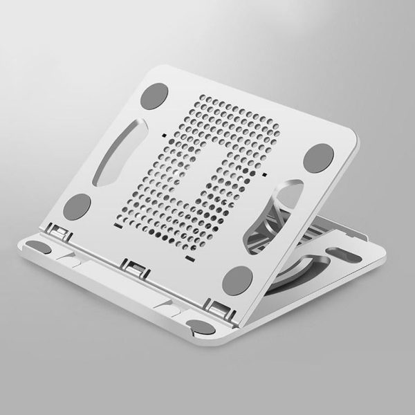 Adjustable Laptop Cooling Stand - Foldable Design - White - Image 10
