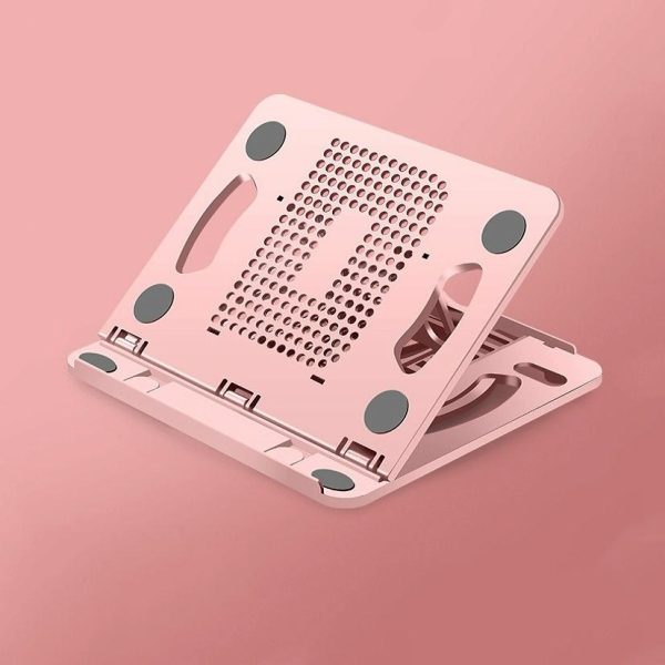 Adjustable Laptop Cooling Stand - Foldable Design - White - Image 12