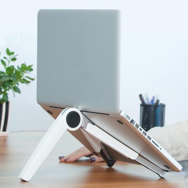 Portable Laptop and Tablet Stand - Foldable - White - Image 9