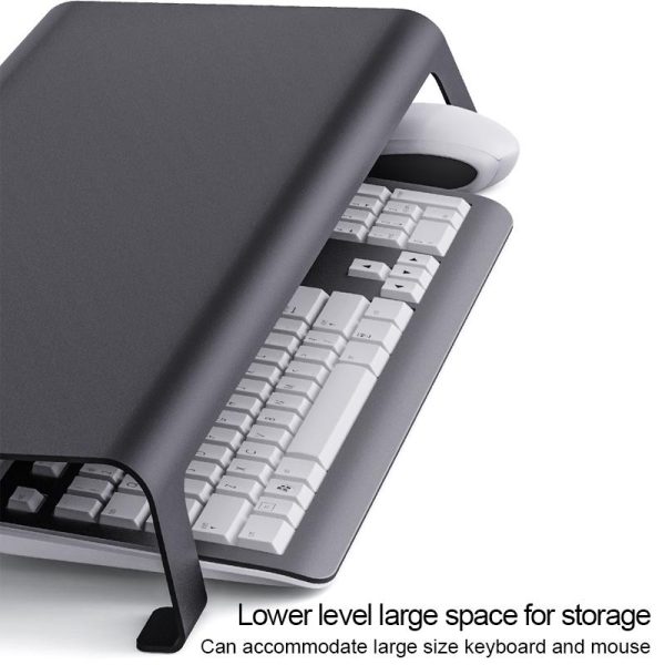 White Monitor Riser Bracket - Space-saving - Image 6
