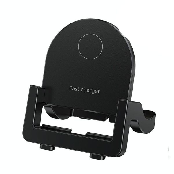 15W Vertical Wireless Fast Charger With Phone Holder - White - Image 9