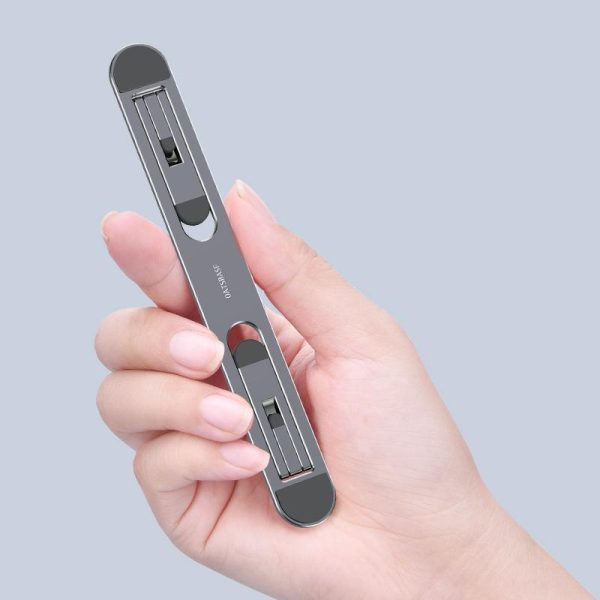 Foldable Laptop Stand with Fan and Heater - Portable and Adjustable - Gray - Image 6