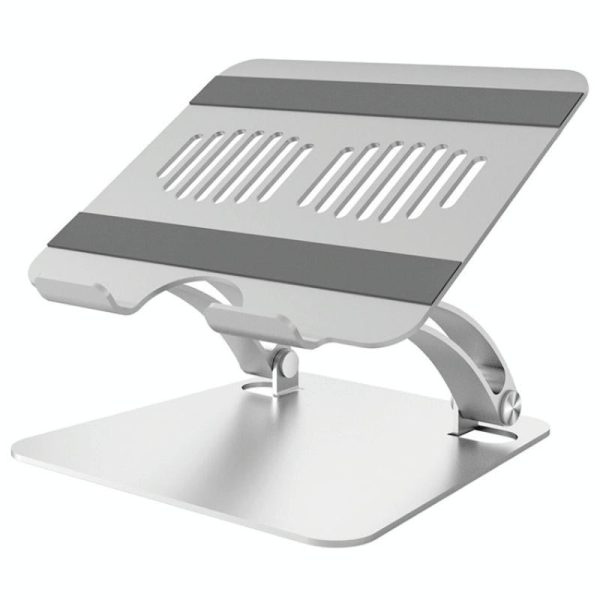 Adjustable Laptop Stand - Aluminum Alloy Desktop Riser - Grey - Image 11