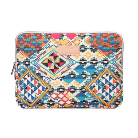 11.6 Inch Lingge Laptop Liner Bag with Stylish Pattern - Blue Pattern Diamond Lattice