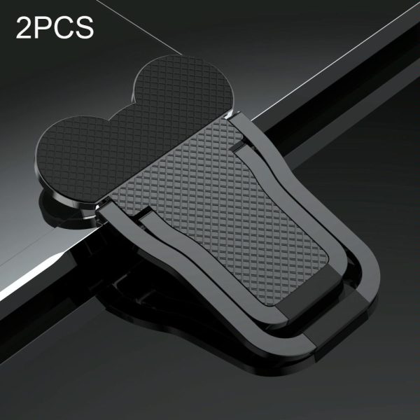 Foldable Metal Laptop Stand - Set of 2 - Black - Image 2