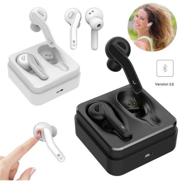 Mini Touch Control Wireless Earbuds with Charger Box - Hifi Bluetooth Tws - White - Image 15