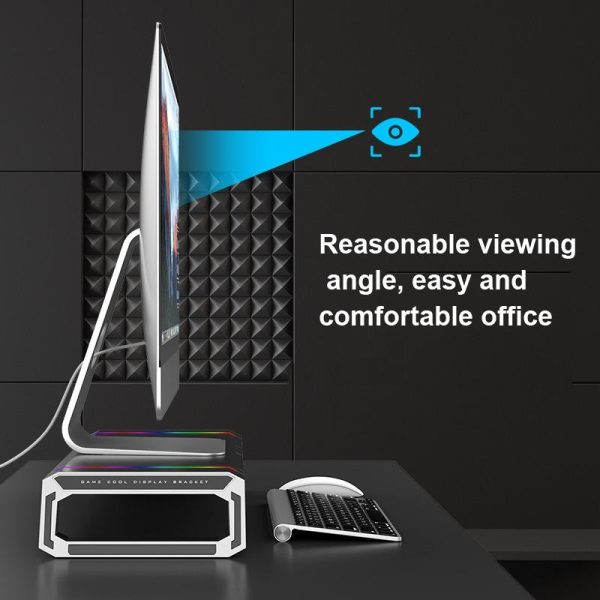 Foldable Laptop Stand with Rgb Lighting & Usb Expansion - Monitor Rack - Obsidian Black - Image 9