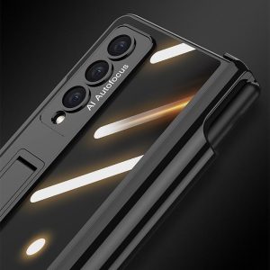 Foldable Magnetic Privacy Case with Pen Holder - Fits 4th Generation Ipad - Wine Red - Image 4