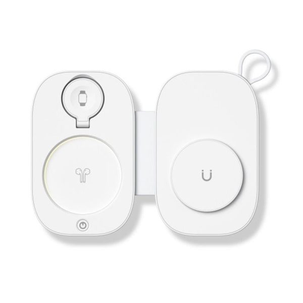 3 In 1 Magnetic Wireless Charger For Apple Devices - White - Image 2