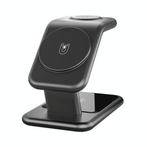 15W 3 In 1 Magnetic Wireless Charger - Black - Image 1