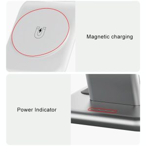 15W 3 In 1 Magnetic Wireless Charger - Black - Image 10