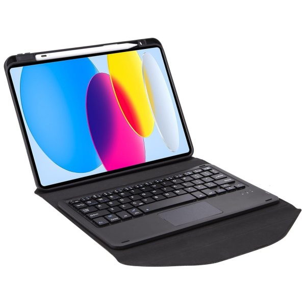 Bluetooth Keyboard Leather Tablet Case With Pen Slot And Touchpad - Pink - Image 15