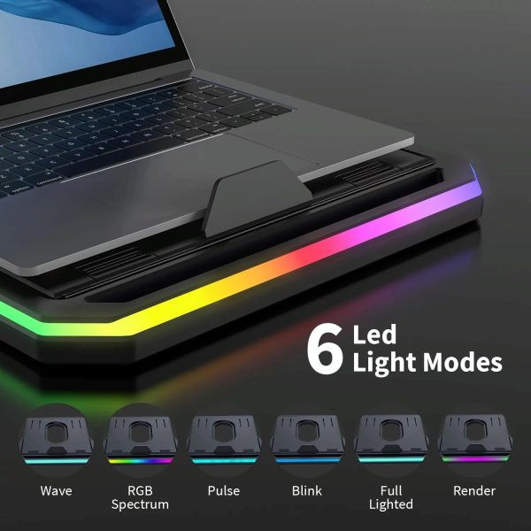 Adjustable Laptop Stand with 9 Levels of Lighting - Pink - Image 7
