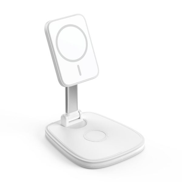 15W Multifunctional Desktop Wireless Charger - White - Image 2