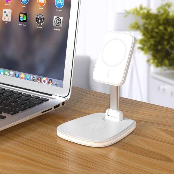 15W Multifunctional Desktop Wireless Charger - White - Image 3