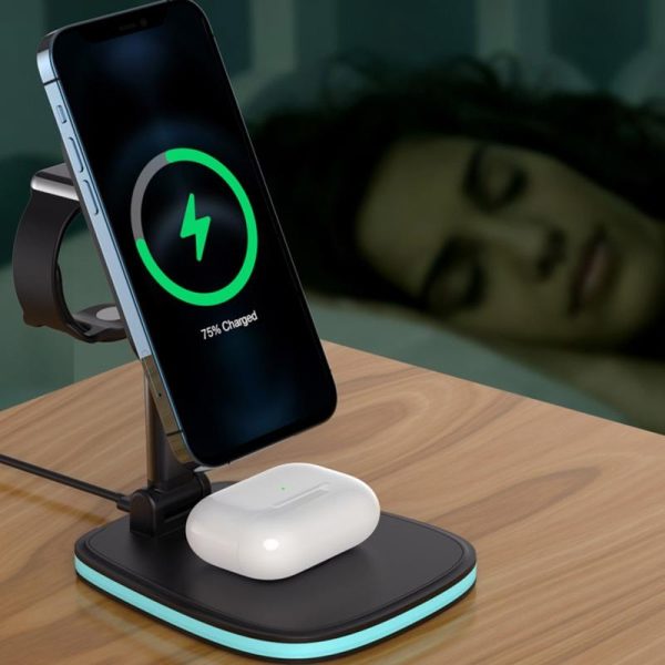 15W Multifunctional Desktop Wireless Charger - White - Image 10