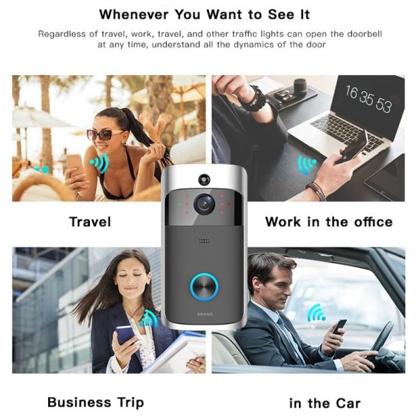 Smart Wifi Video Doorbell With Night Vision - Remote Monitoring - Image 6