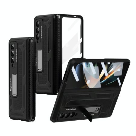 Telescopic Hinge Foldable Phone Case with Stand - 5g - Black
