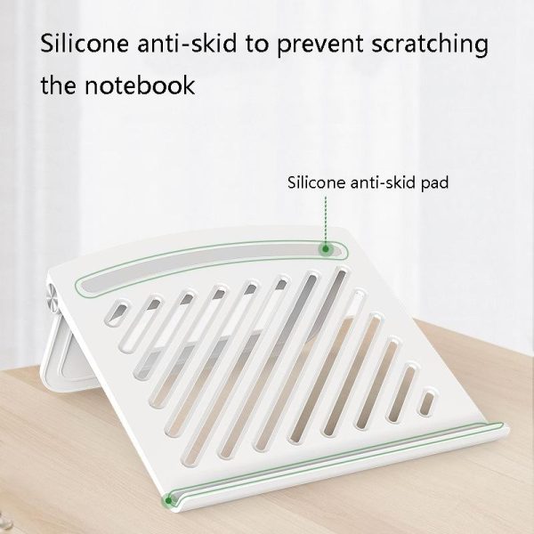 Foldable Laptop Cooling Stand - Height Adjustable - Black - Image 3