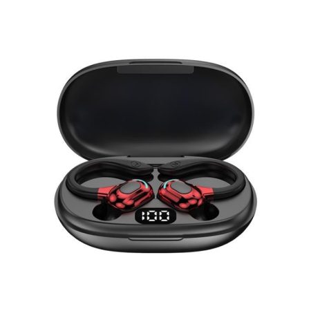 Wireless Bluetooth Earphones with Charging Case - F8 - Red Double Ear