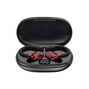 Wireless Bluetooth Earphones with Charging Case - F8 - Red Double Ear - Image 12