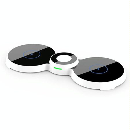 15W 3 In 1 Magnetic Wireless Charger For Phones Watch & Airpods - White