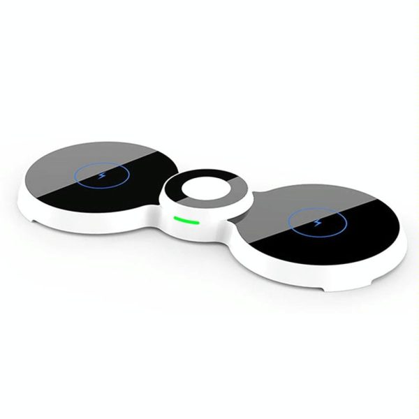 15W 3 In 1 Magnetic Wireless Charger For Phones Watch & Airpods - White - Image 9