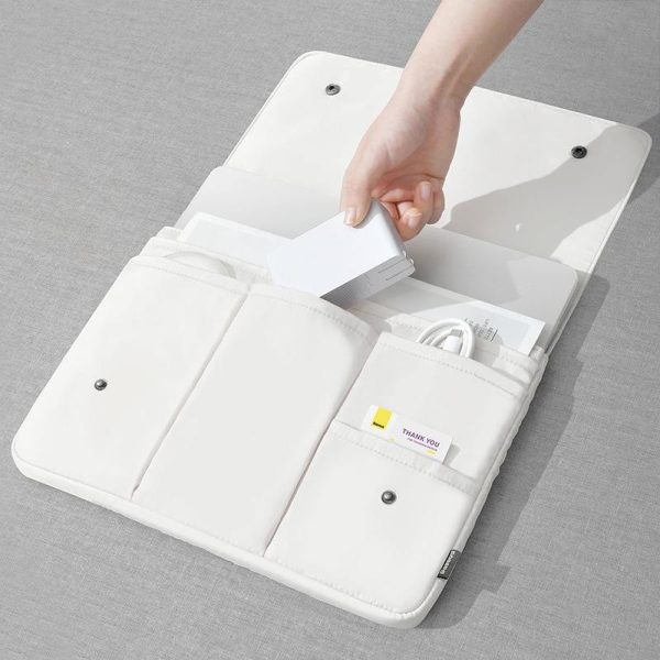 13 Inch Multi-layer Laptop Sleeve - Waterproof & Shock-absorbing Storage Bag - White - 13 Inch - Image 12
