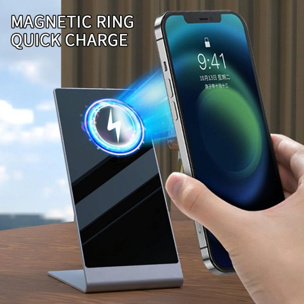 15W Magnetic Wireless Charger For Iphone Silver - Image 4