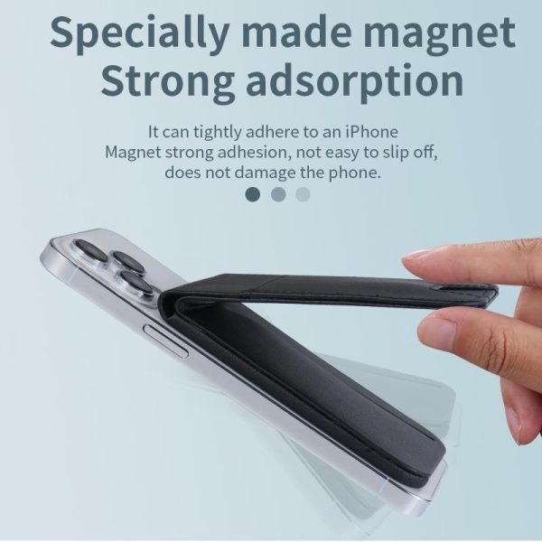 3 In 1 Magnetic Wireless Charger With Card Holder And Phone Bracket - Beige - Image 6