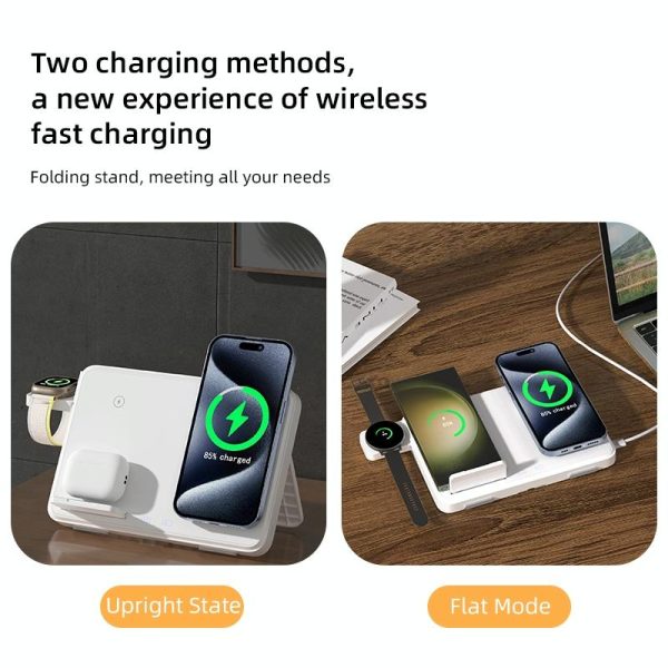 15W Magnetic Wireless Charger With Night Light - White - Image 6