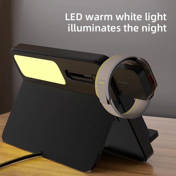 15W Magnetic Wireless Charger With Night Light - White - Image 7