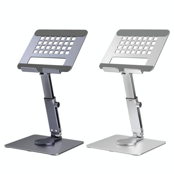 Portable Telescopic Desktop Phone Stand - Foldable & Rotating - Deep Grey - Image 3