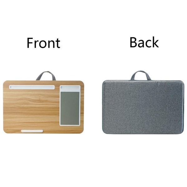 Black Wood Multifunctional Lazy Desk - Compact Design - Image 5