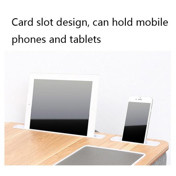 Black Wood Multifunctional Lazy Desk - Compact Design - Image 7
