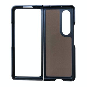Two Tone Litchi Pu Case for Samsung Galaxy z Fold 4 - Slim & Stylish - Orange - Image 6