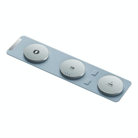 15W 3 In 1 Magnetic Wireless Charger - Blue