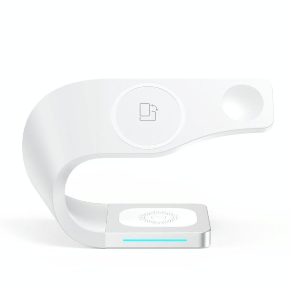 4 In 1 Magnetic Wireless Charger For Iphone Iwatches Airpods - White - Image 2