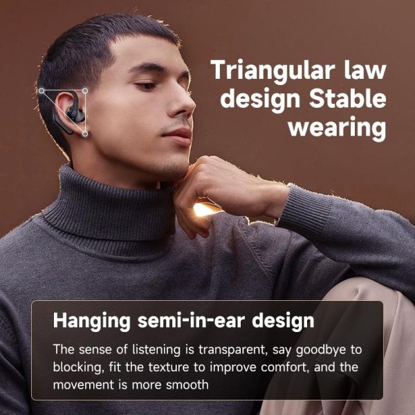 Wireless Half In-ear Sports Earphones - Black - Image 9