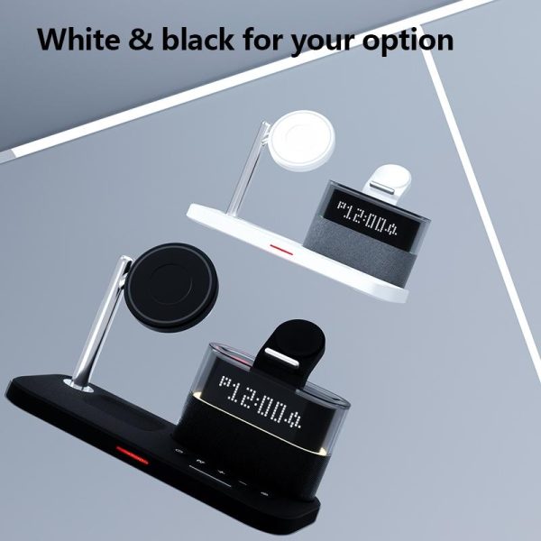 15W Wireless Charger Clock Lamp Multifunctional - White - Image 4