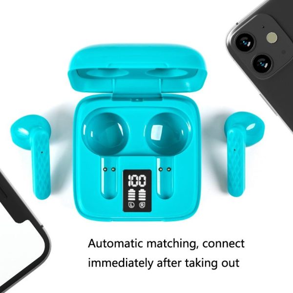 Wireless In-ear Earphone with Touch Control and Led Display - Bluetooth 5.0 - White - Image 4