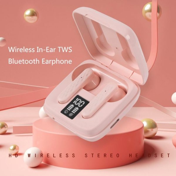 Wireless In-ear Earphone with Touch Control and Led Display - Bluetooth 5.0 - White - Image 5