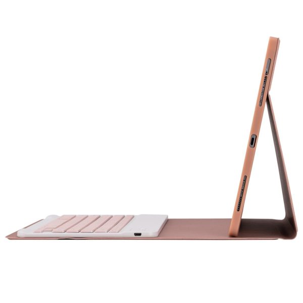 Detachable Bluetooth Keyboard Tablet Case For Ipad Pro 12.9 With Holder Pen Slot - Pink - Image 6