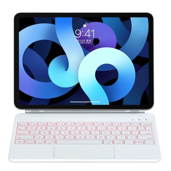 Bluetooth Keyboard Leather Case For Ipad Air / Pro 11 2022 / 2024 - 10.9 Touch Pad - White - Image 4