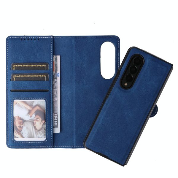 Foldable Leather Case for Samsung Galaxy z Fold 4 / 5g - Detachable - Purple - Image 11