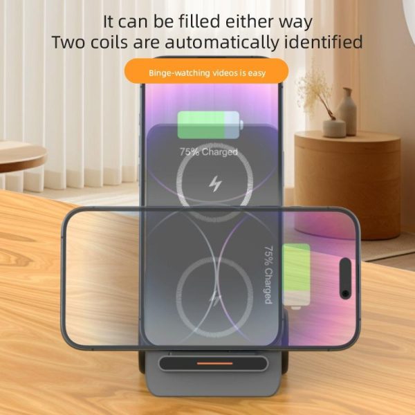 15W 3 In 1 Forklift Wireless Charger With Led Light - Orange - Image 13