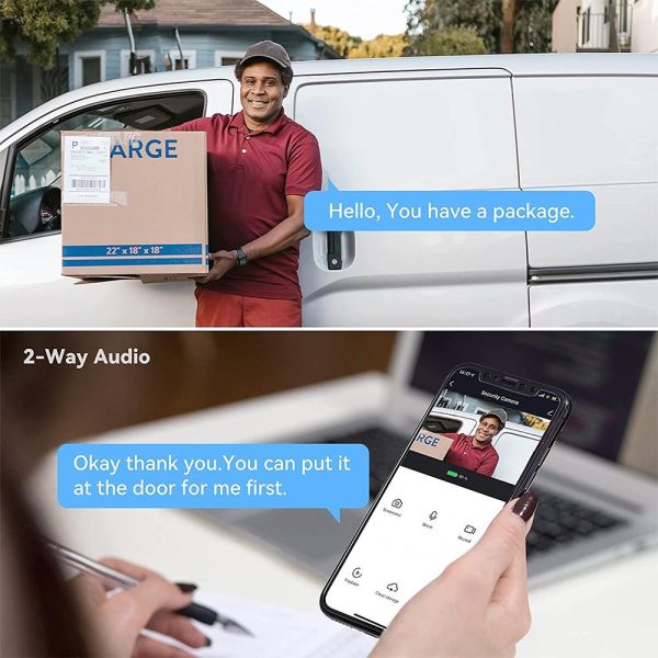 1080P Wifi Smart Cat Eye Video Doorbell With 4.3 Colour Screen And Hidden Graffiti Design - White - Image 7