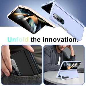 Foldable Phone Case with Holder for Samsung Galaxy z Fold 4 - Full Coverage - Green - Image 7