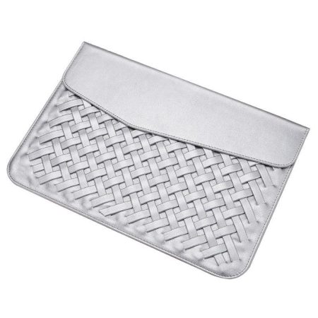 11 Inch Hand-Woven Notebook Liner Bag For Computers - Silver